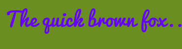 Image with Font Color 6600FF and Background Color 6B8E23